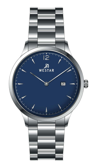 Front view of Westar 50218STN104 Mens Watch on white background