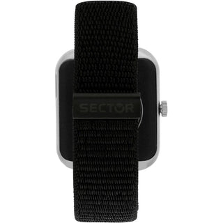 Angle shot of Sector R3251159003 Black Textile Unisex Watch on white background