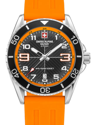 Front view of Swiss Alpine Military 7029.1839 Silicone Unisex Watch on white background