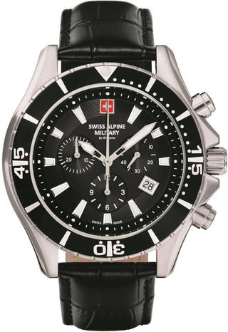 Front view of Swiss Alpine Military 7040.9537.-.GW Mens Watch on white background