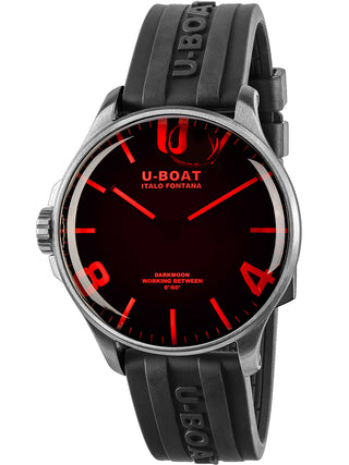 Angle shot of U-Boat 8465/B Black Unisex Watch on white background