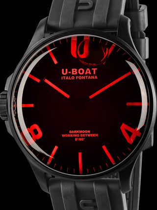 Front view of U-Boat 8466/C Black Unisex Watch on white background