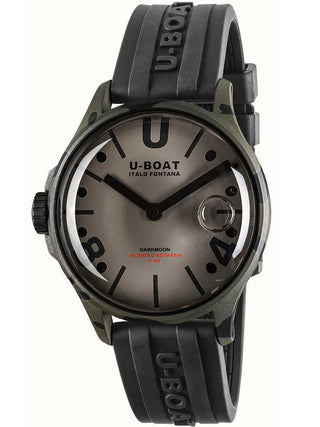 Angle shot of U-Boat 9551 Black Unisex Watch on white background