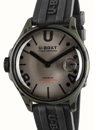 Front view of U-Boat 9551 Black Unisex Watch on white background