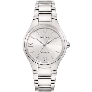 Front view of Bulova Classic 96L318 Womens Watch on white background