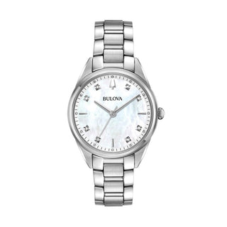 Front view of Bulova Sutton 96P199 Womens Watch on white background