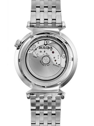 Angle shot of Bulova 96A235 Silver Stainless Steel Unisex Watch on white background