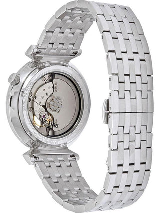 Angle shot of Bulova 96A235 Silver Stainless Steel Unisex Watch on white background