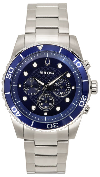 Front view of Bulova 98A209 Mens Watch on white background