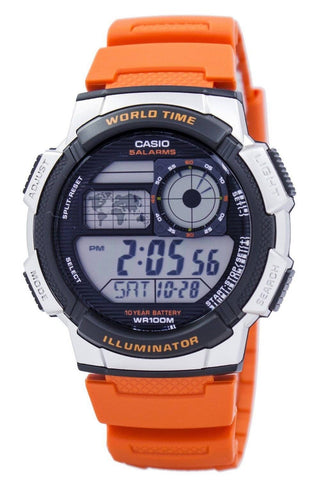 Front view of Casio AE-1000W-4BV Mens Watch on white background