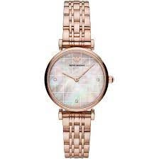 Front view of Emporio Armani Gianni AR11385 Womens Watch on white background