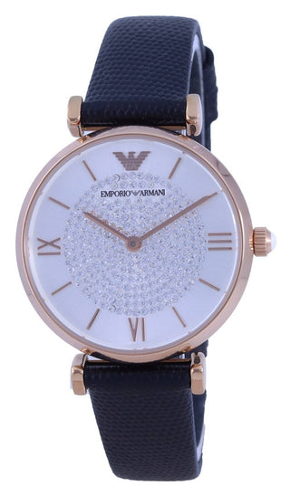 Front view of Emporio Armani Gianni T-Bar AR11387 Womens Watch on white background