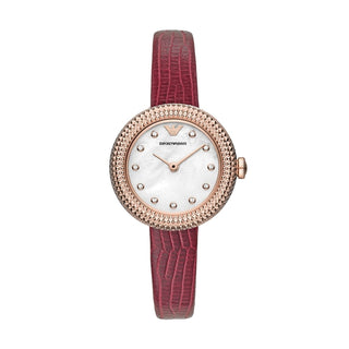 Front view of Emporio Armani Rosso AR11417 Womens Watch on white background