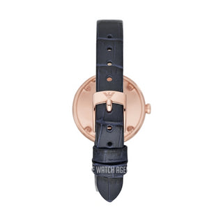 Angle shot of Emporio Armani Rosa AR11434 Womens Watch on white background