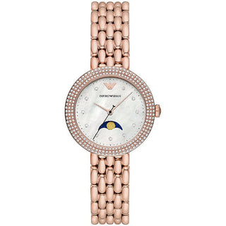 Front view of Emporio Armani Rosa AR11462 Womens Watch on white background