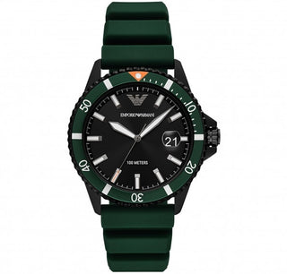 Front view of Emporio Armani Diver AR11464 Mens Watch on white background