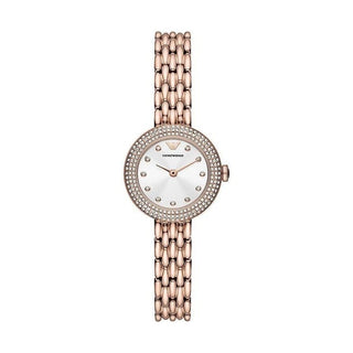 Front view of Emporio Armani Rosa AR11474 Womens Watch on white background