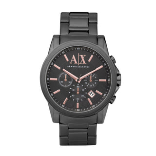 Front view of Armani Exchange Outerbanks Chronograph AX2086 Mens Watch on white background