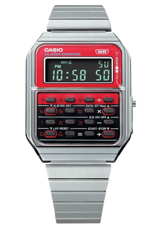 Front view of Casio CA-500WE-4B Mens Watch on white background