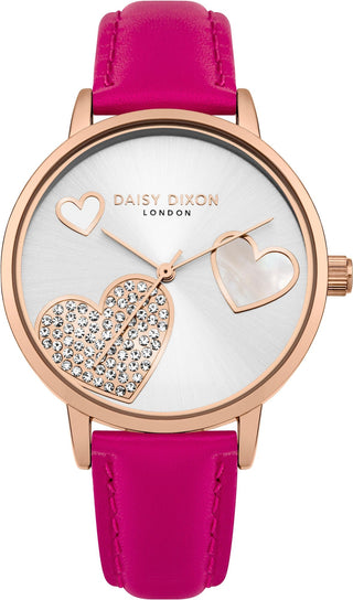 Front view of Daisy Dixon Hollie DD076PRG Womens Watch on white background