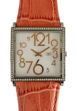 Front view of Wintex Milano Dodicisei DODICISEI_BRILL ARANCIO Womens Watch on white background