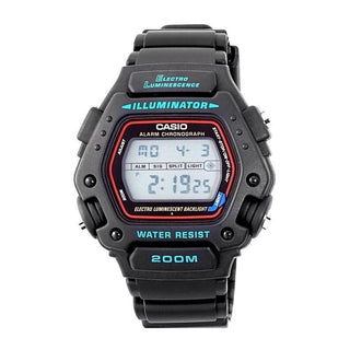 Front view of Casio Mission Impossible DW-290-1VS Mens Watch on white background