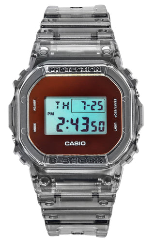 Front view of Casio DW-5600TLS-8 Mens Watch on white background