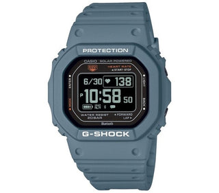 Front view of Casio G-Squad The Origin Gray Heart Rate Serie DW-H5600-2ER Mens Watch on white background