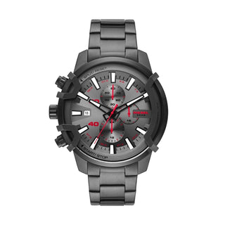 Front view of Diesel Griffed Chronograph DZ4586 Mens Watch on white background