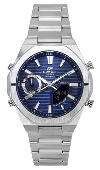 Front view of Casio ECB-S10D-2A Mens Watch on white background