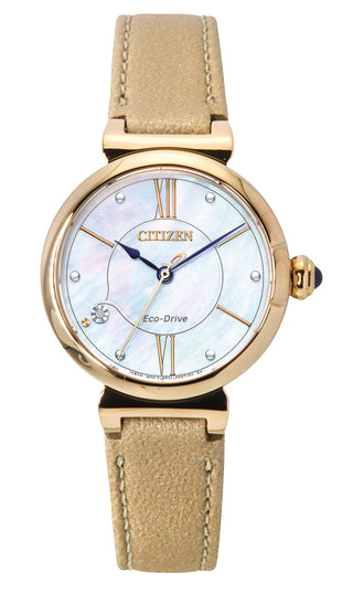 Front view of Citizen EM1073-18D Womens Watch on white background