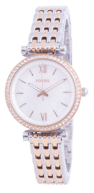 Front view of Fossil Carlie Mini ES4649 Womens Watch on white background