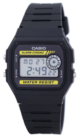 Front view of Casio F-94WA-9 Mens Watch on white background