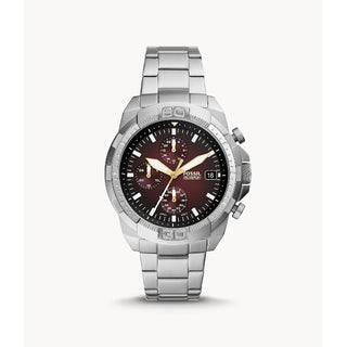 Front view of Fossil Bronson Chronograph FS5878 Mens Watch on white background