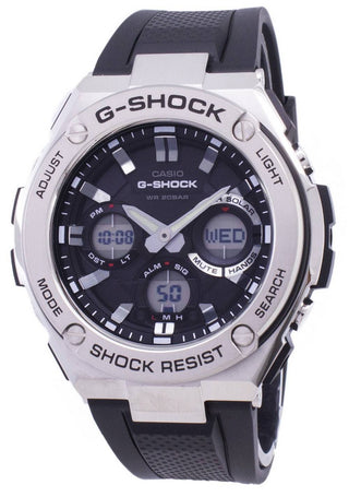 Front view of Casio GST-S110-1A Mens Watch on white background