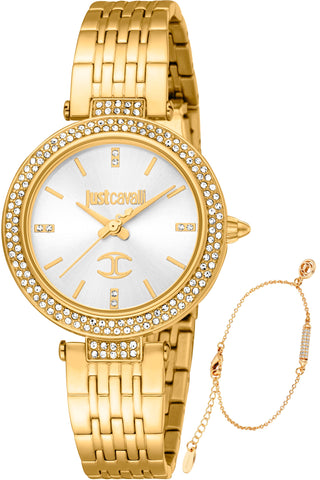 Front view of Just Cavalli Savoca Collection JC1L274M0055 Womens Watch on white background