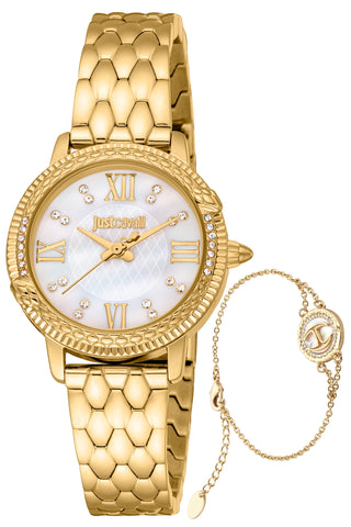 Front view of Just Cavalli Fidenza Collection JC1L276M0055 Womens Watch on white background