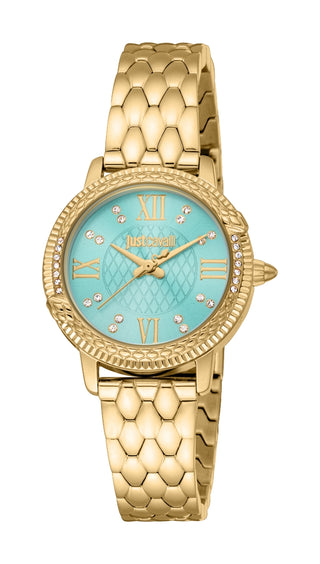 Front view of Just Cavalli Fidenza Collection JC1L276M0065 Womens Watch on white background