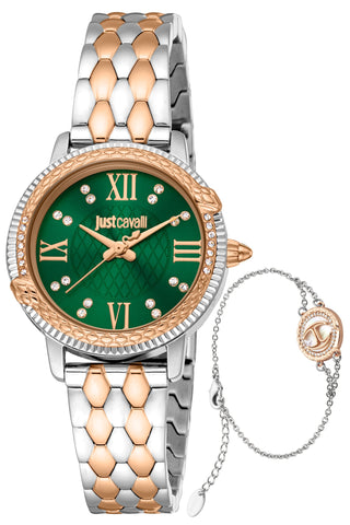 Front view of Just Cavalli Fidenza Collection JC1L276M0095 Womens Watch on white background