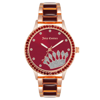 Front view of Juicy Couture JC_1334RGBY Womens Watch on white background