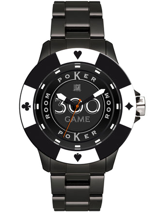 Front view of Light Time Poker L147E Unisex Watch on white background