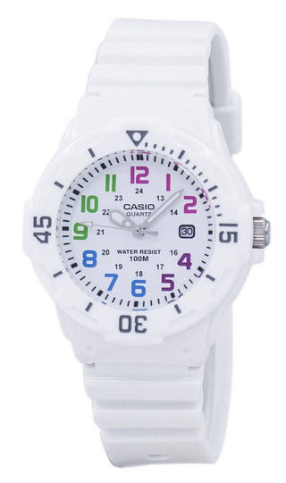 Front view of Casio Collection LRW-200H-7BVDF Resin Womens Watch on white background