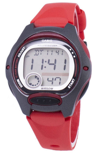 Front view of Casio Sport LW-200-4AVDF Womens Watch on white background