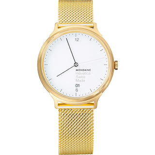 Front view of Mondaine MH1.L2211.SM Womens Watch on white background