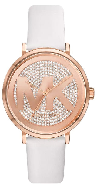 Front view of Michael Kors Addyson MK2958 Womens Watch on white background