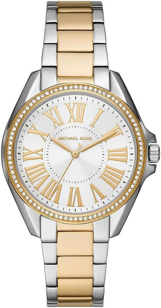 Front view of Michael Kors Kacie MK6931 Womens Watch on white background