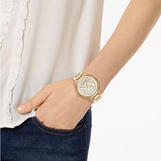 Angle shot of Michael Kors Janelle MK7088 Womens Watch on white background