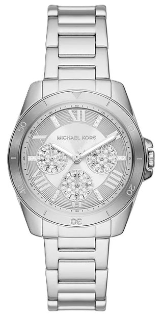 Front view of Michael Kors Alek MK7263 Womens Watch on white background