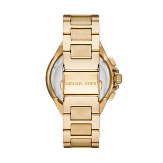 Angle shot of Michael Kors Camille Chronograph MK7270 Womens Watch on white background