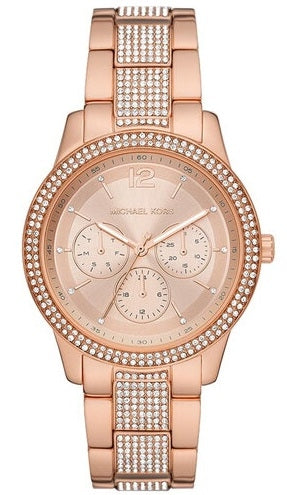 Front view of Michael Kors Tibby MK7293 Womens Watch on white background